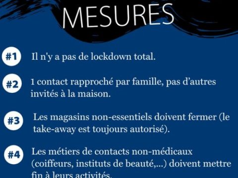 🇧🇪-Dans l’espoir d’un futur meilleur : voici les nouvelles mesures pour un confinement plus strict en Belgique qui entrent en vigueur à partir du 2 novembre