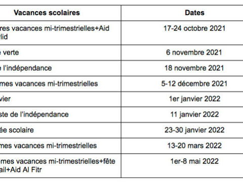 🇲🇦: voici le calendrier de l’année scolaire 2021-2022