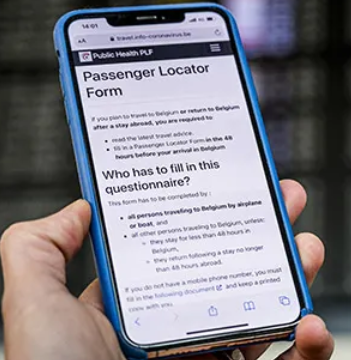 🇧🇪-Dès le 1er octobre, le Passenger Locator Form uniquement via internet