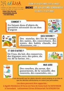 🇲🇦-🇧🇪-ABAVBA-SOS Séisme : notre projet d’aide et nos actions sur le terrain
