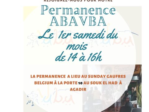 ABAVBA – Permanence mensuelle ce samedi 2 décembre 2023
